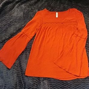 Xhilaration Orange Long Sleeve Tunic